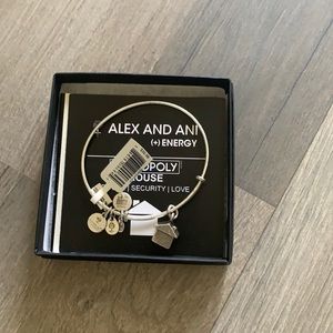 Alex and Ani NEW Silver monopoly house bracelet